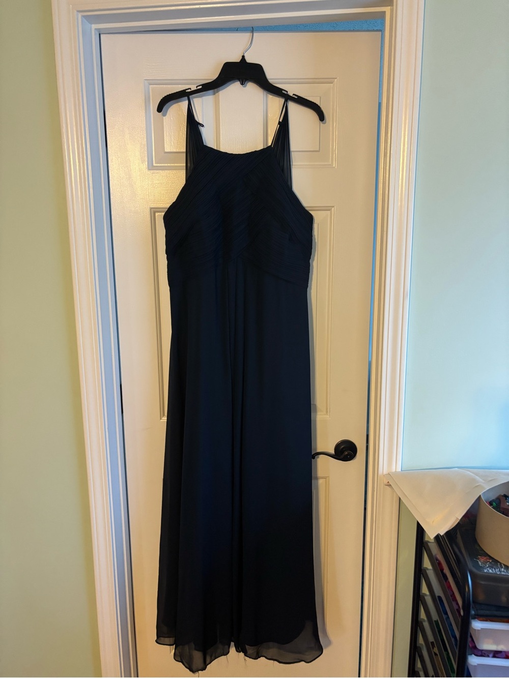 Levkoff navy blue formal maxi dress